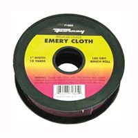 Forney 71805 Bench Roll, 1 in W, 10 yd L, 180 Grit, Premium, Aluminum Oxide Abrasive, Emery Cloth Backing 
