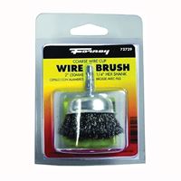 Forney 72729 Wire Cup Brush, 2 in Dia, 0.012 in Dia Bristle, Steel Bristle 