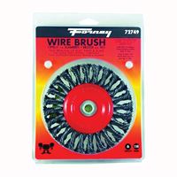 Forney 72749 Wire Wheel Brush, 6 in Dia, 1/2 to 5/8 in Arbor/Shank, 0.012 in Dia Bristle 