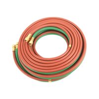 Forney 86165 Welder Torch Hose, 1/4 in ID, 50 ft L, 9/16-18 Thread, Rubber, Green/Red 