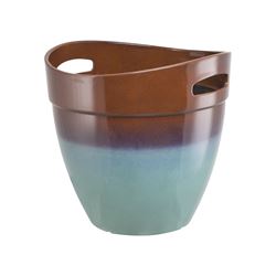 Landscapers Select PT-S040 Planter, 14.8 in Dia, Round, Resin, Teal, Teal 4 Pack 