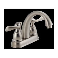 Delta Windemere Series 25896LF-BN Centerset Bathroom Faucet, 1.2 gpm, 2-Faucet Handle, 3-Faucet Hole, Metal 