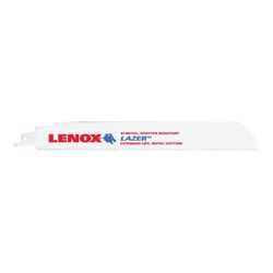 Lenox LAZER 24905T9110R Reciprocating Saw Blade, 1 in W, 9 in L, 10 TPI, HSS Cutting Edge 