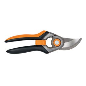 Fiskars 392781-1001 Pruner, Steel Blade, Bypass Blade, Steel Handle, Soft-Grip Handle
