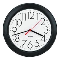 Westclox 461861 Clock, Round, Black Frame, Plastic Clock Face, Analog 