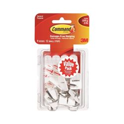 Command 17067-VP Wire Hook, 5/8 in Opening, 0.5 lb, 9-Hook, Plastic, White 