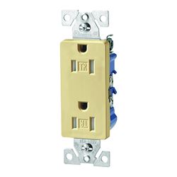 Eaton Wiring Devices TR1307V-BOX Duplex Receptacle, 2 -Pole, 20 A, 125 V, Back, Side Wiring, NEMA: 5-20R, Ivory 