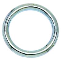 Campbell T7661152 Welded Ring, 200 lb Working Load, 2 in ID Dia Ring, #3 Chain, Steel, Nickel-Plated 