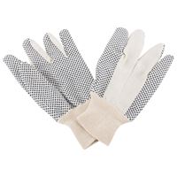 Diamondback GV-522PVD-3L Cotton Work Gloves with PVC Dots, Mens, One-Size, Straight Thumb, Knit Wrist Cuff, Fabric 80% Cotton 20% Polyester 12 Pack 