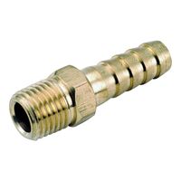 Anderson Metals 129 Series 757001-0304 Hose Adapter, 3/16 in, Barb, 1/4 in, MPT, Brass 5 Pack 