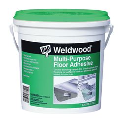 Weldwood 00142 Floor Adhesive, Paste, Slight, Off-White, 1 gal, Pail 