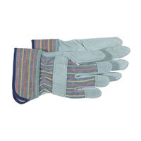 BOSS 4094K Welder Gloves, Wing Thumb, Rubberized Safety Cuff, Blue/Gray 
