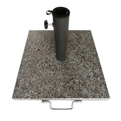 Seasonal Trends 59656 Umbrella Base, 17 in Dia, 14.5 in H, Square, Stone, Steel and Plastic, Beige and Black 