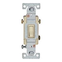 Eaton Wiring Devices C1301-7LTV Toggle Switch, 15 A, 120 V, Polycarbonate Housing Material, Ivory 