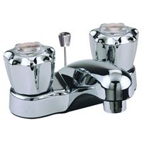 Boston Harbor PF4201RC Lavatory Faucet, 1.5 gpm, 2-Faucet Handle, ABS, Chrome Plated, Round Handle 