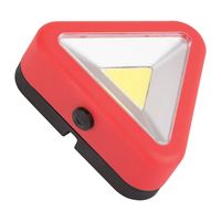 PowerZone 12620 COB LED Triangle Work Light, Red Reflector, ABS/PS Reflector, 3-1/4 in W Reflector 12 Pack