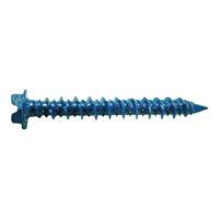Western States Hardware 54091-1 Tapped Screw, Hex, Slotted Drive, Diamond Point, Steel, Blue 