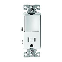 Eaton Cooper Wiring TR7730W Combination Switch/Receptacle, 1 -Pole, 15 A, 120/277 V, White 