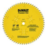 DEWALT DWA11060 Finish Saw Blade, 10 in Dia, 5/8 in Arbor, 60 -Teeth 
