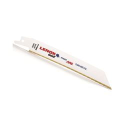 Lenox Gold 21072624GR Reciprocating Saw Blade, 3/4 in W, 6 in L, 24 TPI, HSS Cutting Edge 