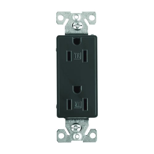 Eaton Wiring Devices 9505TRSG Duplex Receptacle, 15 A, 2-Pole, 5-15R, Silver Granite