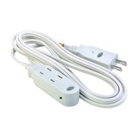 CCI 418568820 Extension Cord, 16 AWG Cable, 12 ft L, White 