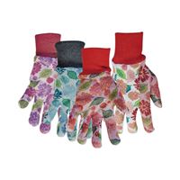 BOSS 751 Protective Gloves, Womens, One-Size, Knit Wrist Cuff, Polyester, Blue/Pink/Red 
