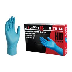 AMMEX GPNHD64100 Non-Sterile Disposable Gloves, M, Nitrile, Powder-Free, Blue, 300 mm L 