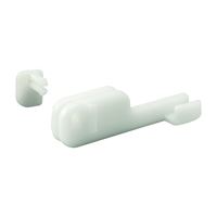 Prime-Line M 6090 Shower Door Bottom Guide and Retainer, Sliding, Plastic, White 