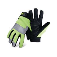 Cat CAT012214M High-Visibility Utility Gloves, M, Synthetic Leather, Black/Fluorescent Green 