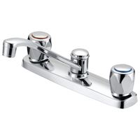 Boston Harbor OMETQO1235CP-LF Kitchen Faucet, 1.8 gpm, 3-Faucet Hole, Metal/Plastic, Chrome Plated, Deck Mounting 