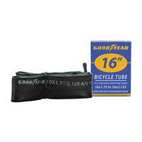 Kent 91075 Bicycle Tube, Butyl Rubber, Black, For: 16 x 1-3/4 in to 2-1/8 in W Bicycle Tires 