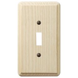 Amerelle 401T Wallplate, 5-1/4 in L, 3 in W, 1 -Gang, Ash Wood, Unfinished 