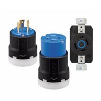 Arrow Hart AHCL1530P Ultra-Grip Locking Plug, 3 -Pole, 30 A, 250 VAC, NEMA: NEMA L15-30, Black/Blue 