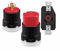 Arrow Hart AHCL1630P Ultra-Grip Locking Plug, 3 -Pole, 30 A, 480 VAC, NEMA: NEMA L16-30, Black/Red 