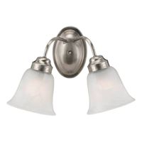 Trans Globe Bel Air Series CB-3105 BN Wall Sconce, 60 W, 2-Lamp, E26 Lamp, Metal Fixture, Brushed Nickel Fixture 