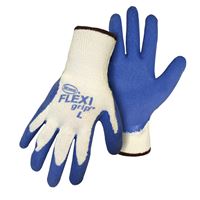 BOSS 8426L-3 String Knit Gloves, L, Flexible Knit Wrist Cuff, Cotton/Poly/Latex, Blue
