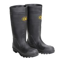 CLC R23012 Durable Economy Rain Boots, 12, Black, Slip-On Closure, PVC Upper 
