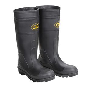 CLC R23010 Durable Economy Rain Boots, 10, Black, Slip-On Closure, PVC Upper
