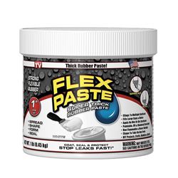 Flex Paste PFSWHTR16 Rubberized Adhesive, White, 1 lb, Jar 