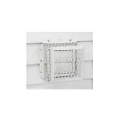 HY-C RVG-DVG-R Dryer Vent Guard, Square Duct, Stainless Steel, White, Powder-Coated 