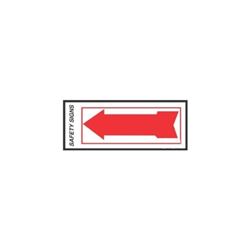 Hy-Ko FA-1 Safety Sign, Arrow, Red Legend, White Background, Vinyl, 4 in W x 11 in H Dimensions, Pack of 10 