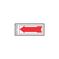 HY-KO FA-1 Safety Sign, Arrow, Red Legend, White Background, Vinyl, 4 in W x 11 in H Dimensions 10 Pack 