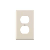 Leviton 78003 Receptacle Wallplate, 4-1/2 in L, 2-3/4 in W, 1 -Gang, Thermoset, Light Almond, Smooth