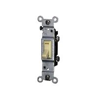 Leviton 2651-2I Switch, 15 A, 120 V, Push-In Terminal, Thermoplastic Housing Material, Ivory 