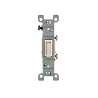 Leviton 1451-2T Switch, 15 A, 120 V, Push-In Terminal, Thermoplastic Housing Material, Light Almond 