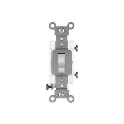 Leviton 1453-2T Switch, 15 A, 120 V, 3 -Position, Push-In Terminal, Thermoplastic Housing Material, Light Almond 