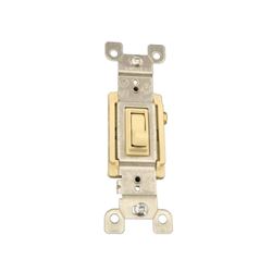 Leviton 1453-2I Switch, 15 A, 120 V, 3 -Position, Push-In Terminal, Thermoplastic Housing Material, Ivory 