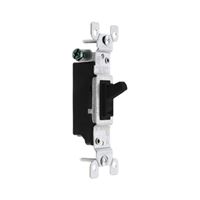 Leviton 1451-2E Switch, 15 A, 120 V, Push-In Terminal, Thermoplastic Housing Material, Black 
