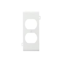 Leviton PSC8-W Receptacle Sectional Wallplate, 1 -Gang, Thermoplastic Nylon, White, Surface Mounting 